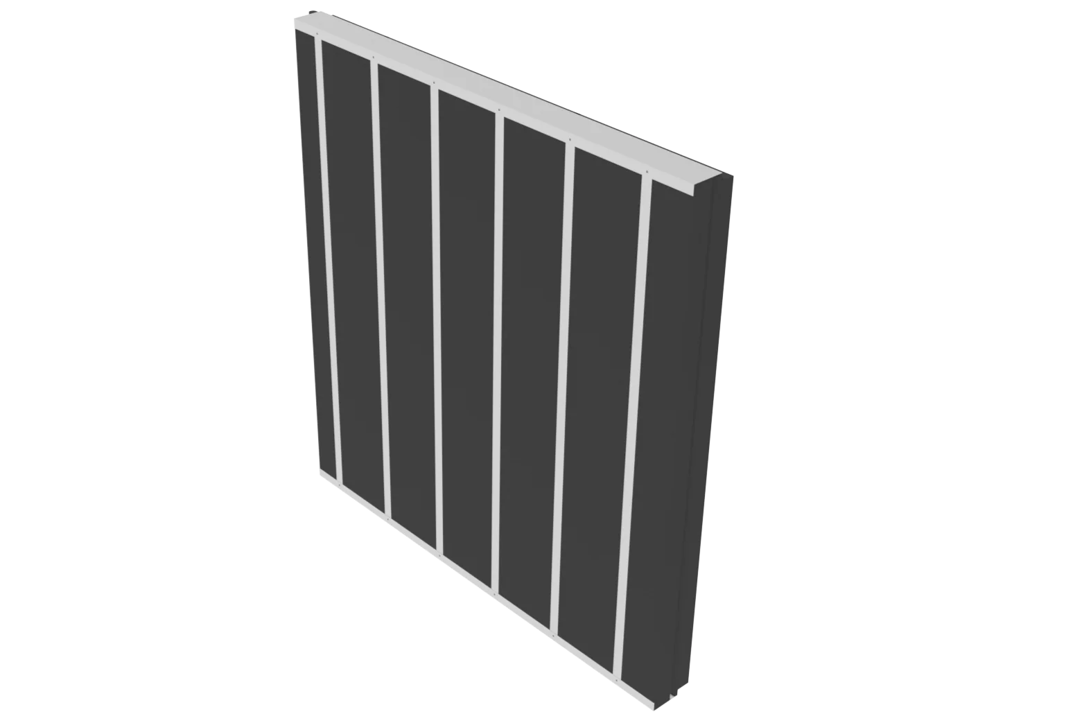 Isometric view of a wall system
